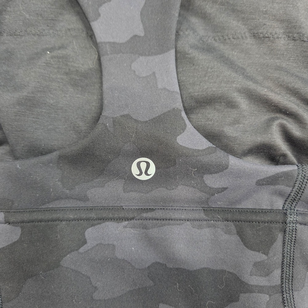 Lululemon Camo High‎ Neck Energy Bra Light Support Workout Top Size 6 - Picture 5 of 5